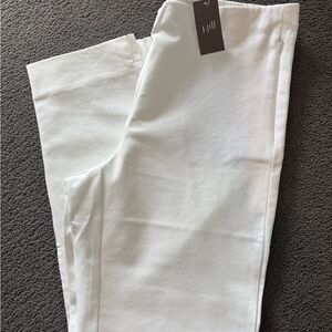 NWT J. Jill Classic White Flat Front Women’s Slacks with Pockets